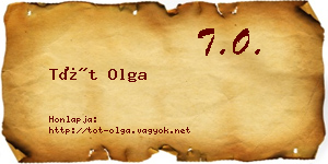 Tót Olga névjegykártya
