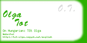 olga tot business card